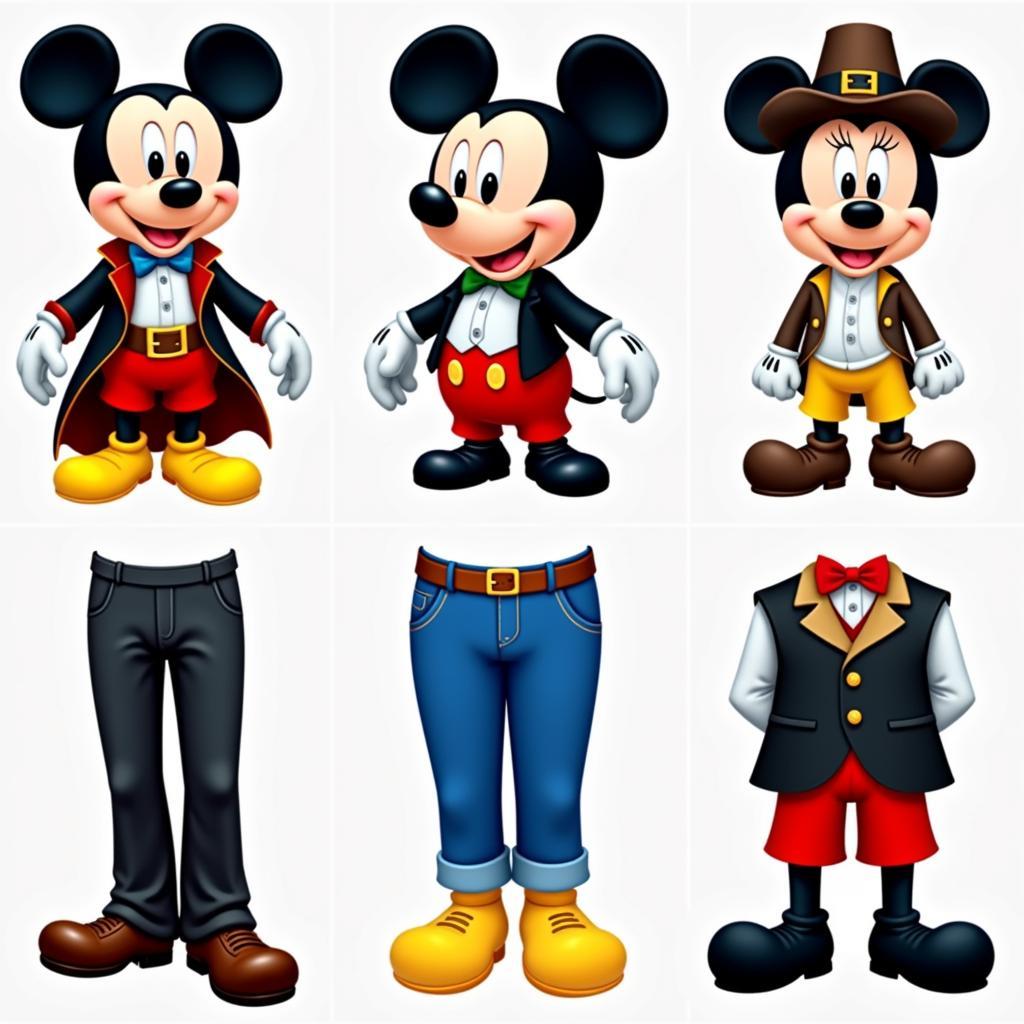 Mickey Mouse Dress Up Game Options