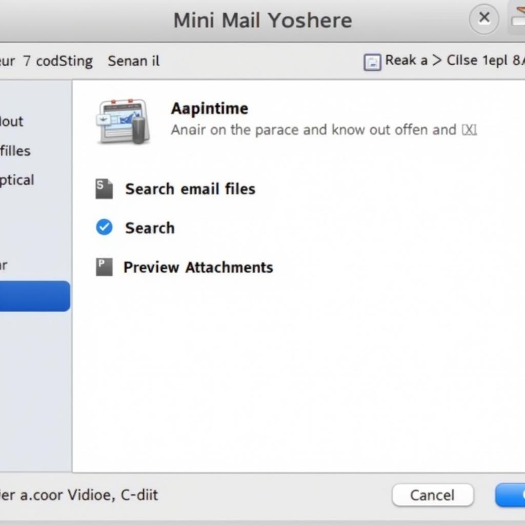 Mini Mail Viewer 2.1 Interface