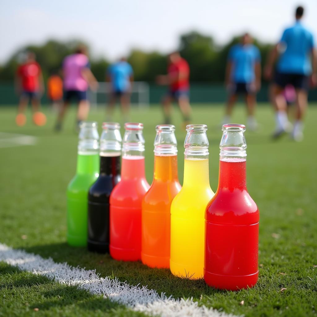 Mini Squirt Bottles in Football Training