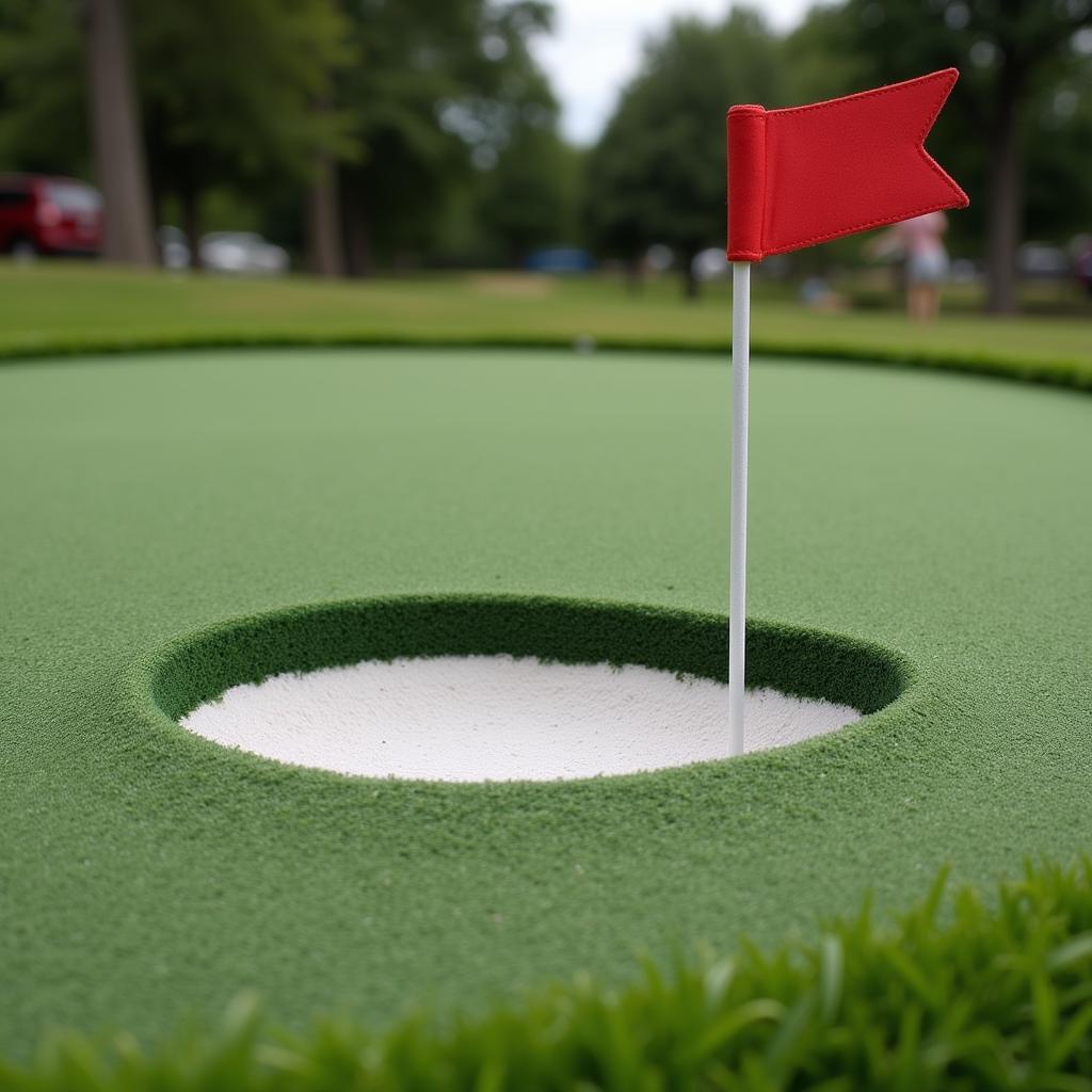 Miniature Golf Flag and Hole Placement