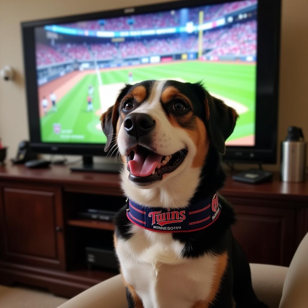 Minnesota Twins Dog Wearing Collar