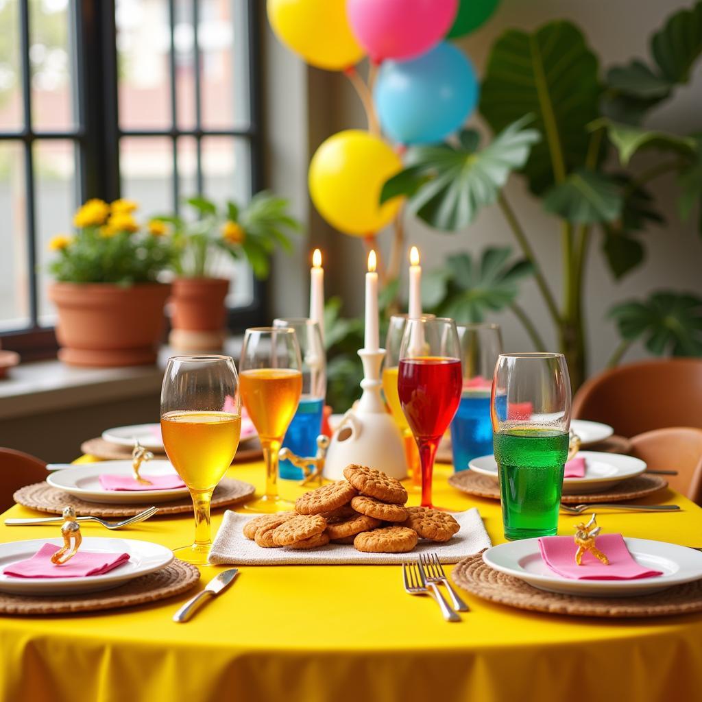 Modern Acrylic Cracker Holders on a Colorful Table