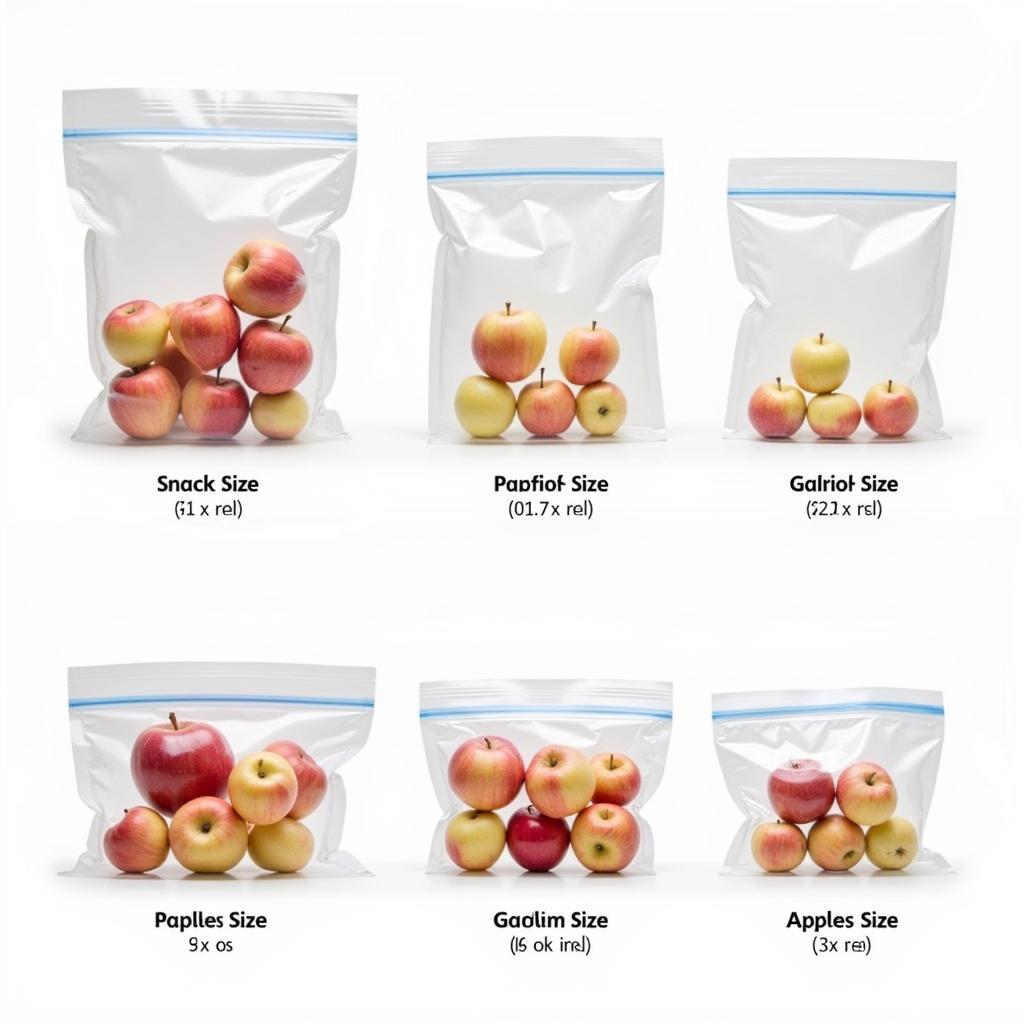 Storing Multiple Apples in Different Sized Baggies