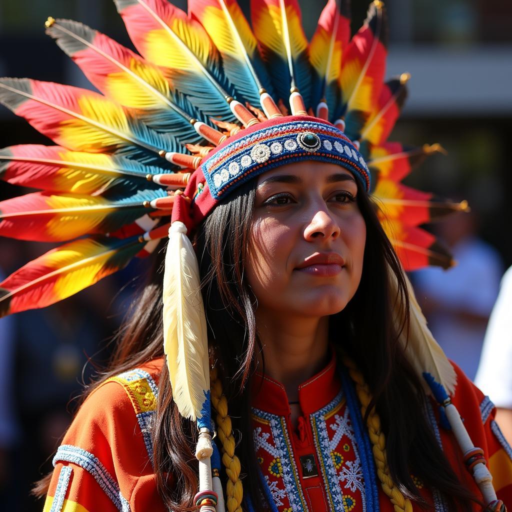 Native American Headdress Used in Ceremonial Dance