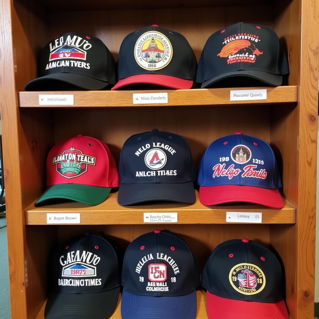 Collection of Negro League Baseball Caps