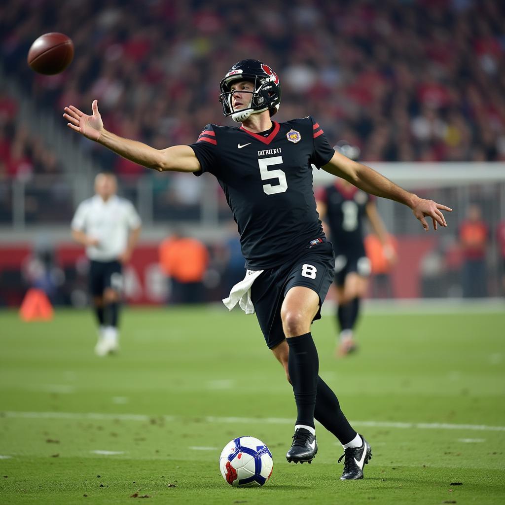 Nike Cookie Cutter Football Player in Action: Demonstrating Precision on the Field