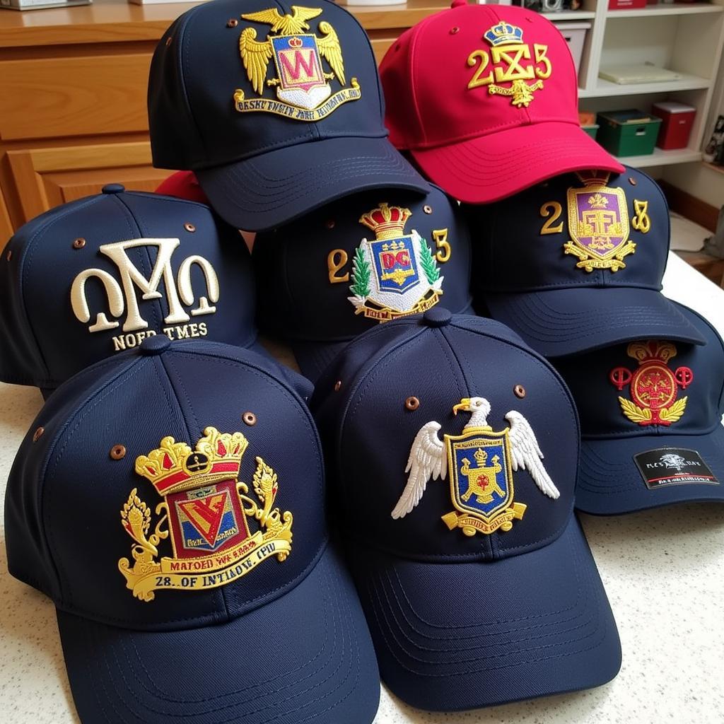 Embroidered Omega Psi Phi Baseball Caps