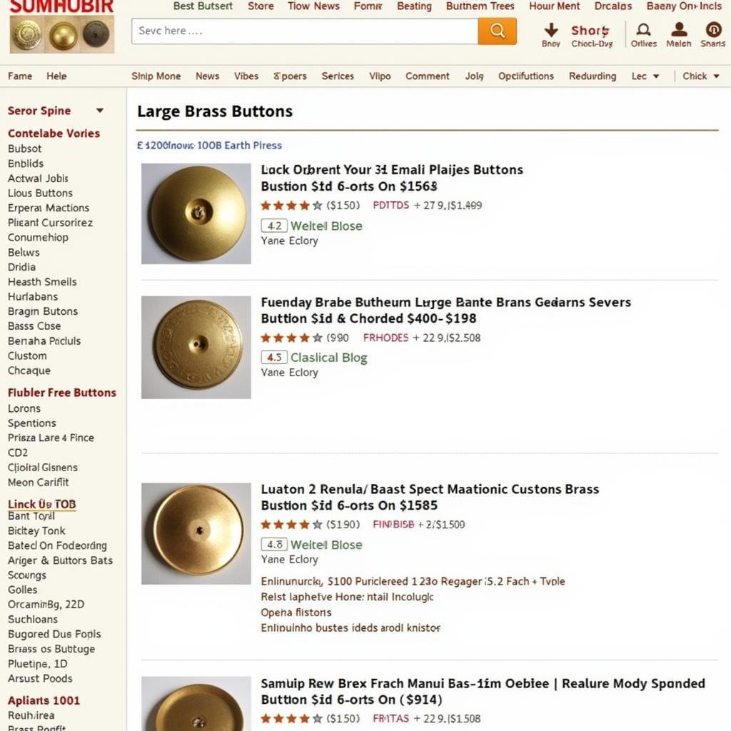 Online Marketplace Selling Brass Buttons