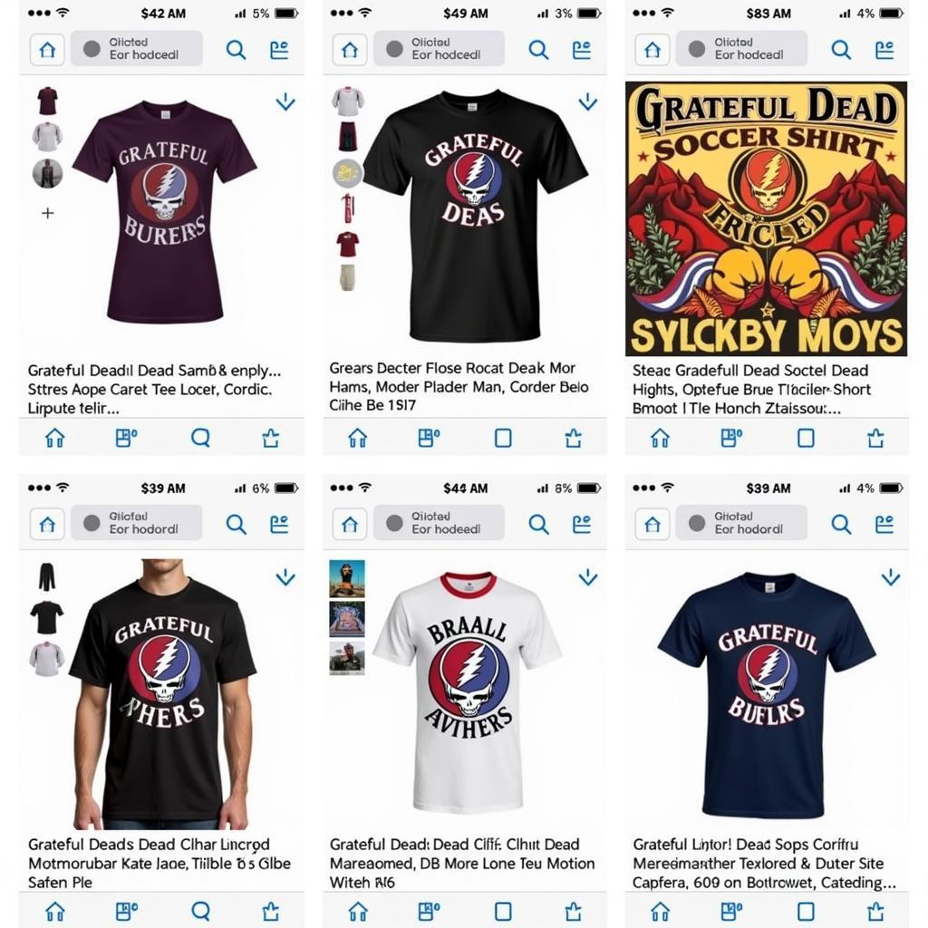 Online Retailers Selling Grateful Dead Soccer Shirts