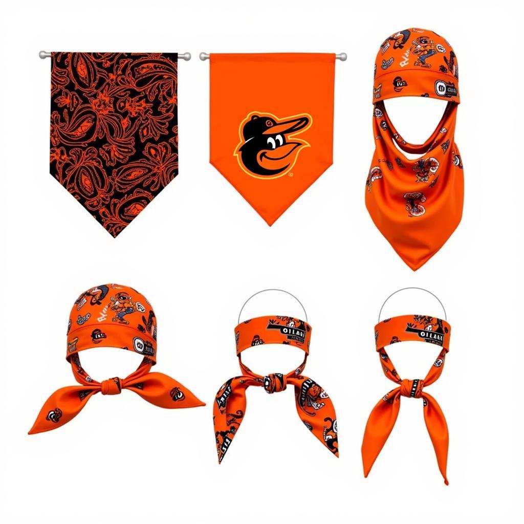 Different Styles of Orioles Bandanas