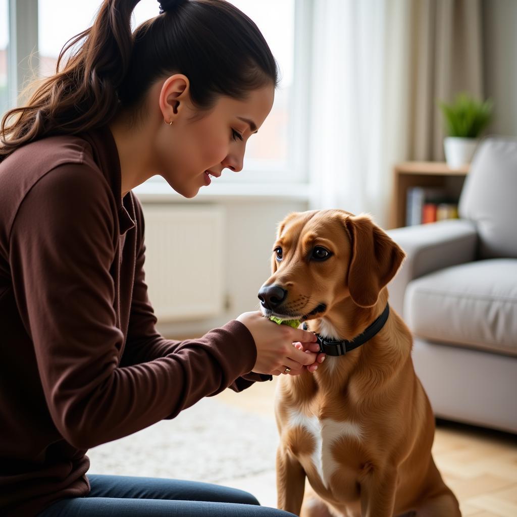 Owner Training Dog