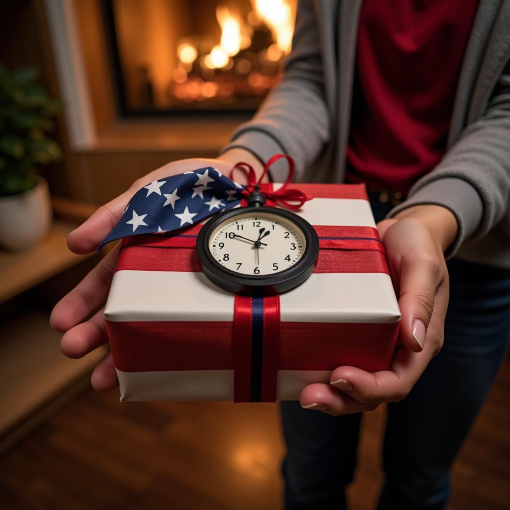 Patriotic Clock as a Gift