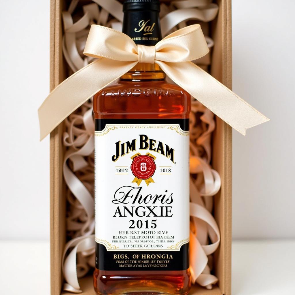 Personalized Jim Beam Label Wedding Gift