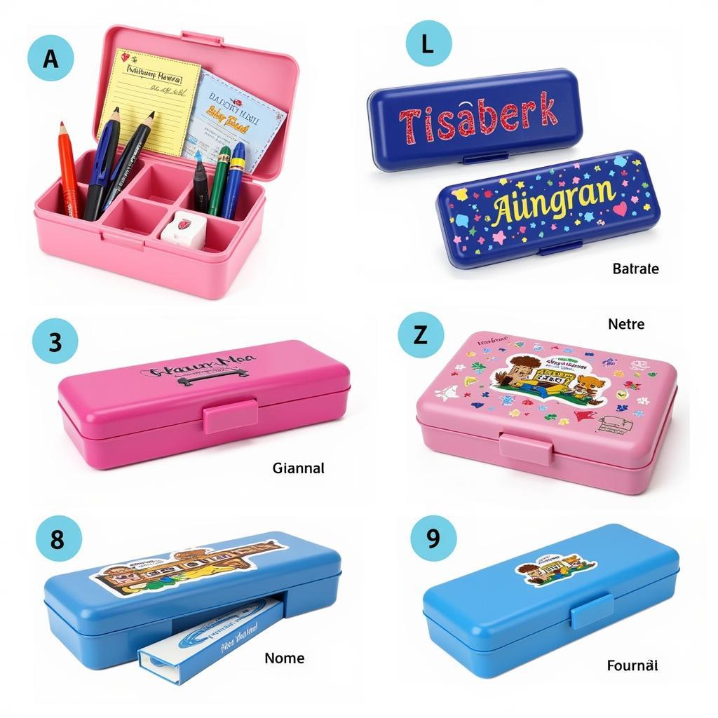 Personalized plastic pencil box for students