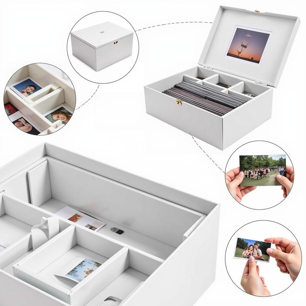 Photo Storage Box with Organizational Features