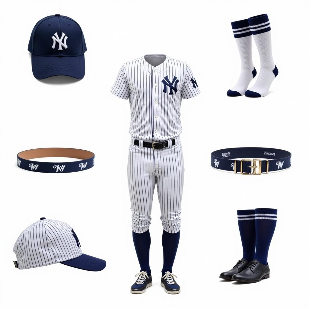 Accessorizing Pinstripe Softball Uniforms