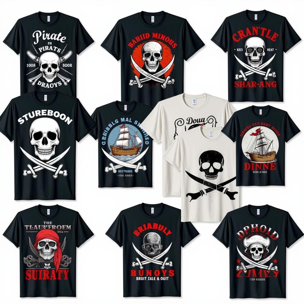 Different Styles of Pirate Tee Shirts