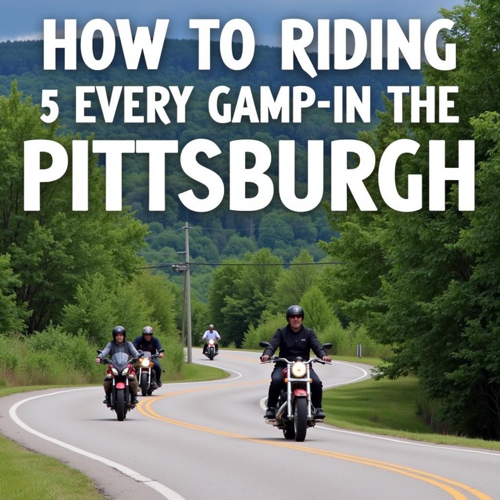 Bikers riding on a scenic route near Pittsburgh