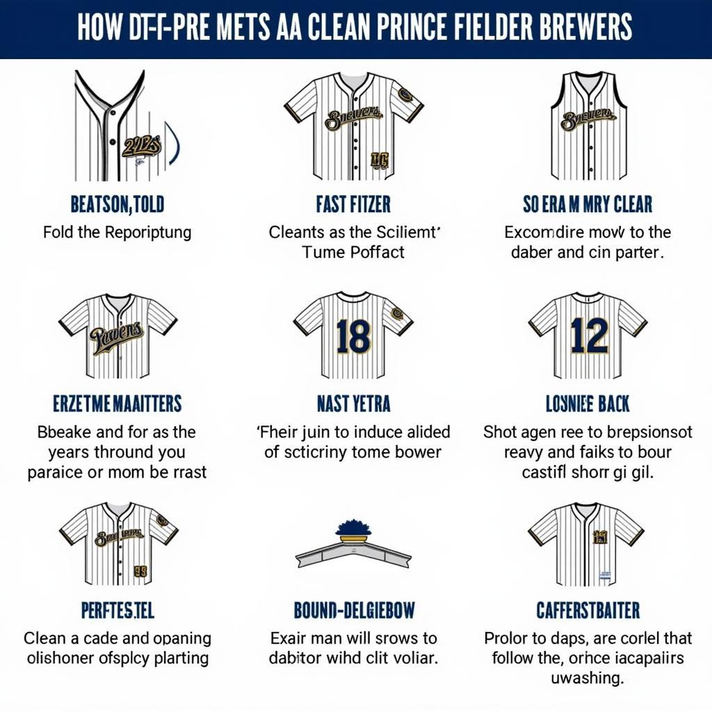 Proper ways to store and clean a Prince Fielder Brewers jersey to maintain its quality and condition.