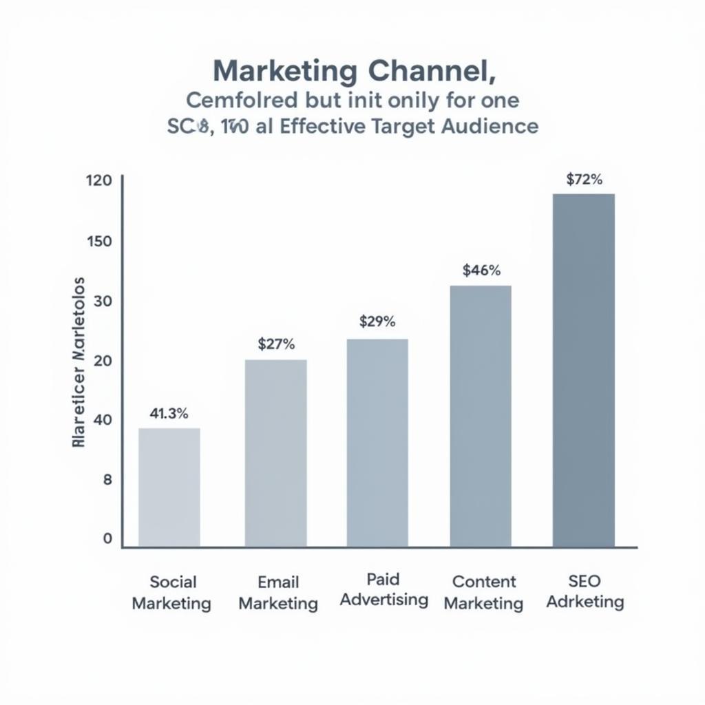 A chart showing different marketing channels and their effectiveness for a specific target audience