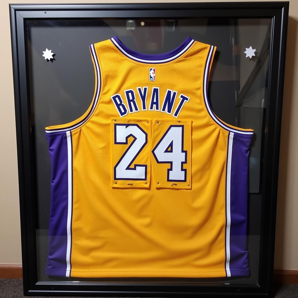 Professionally Framed Kobe Bryant Jersey