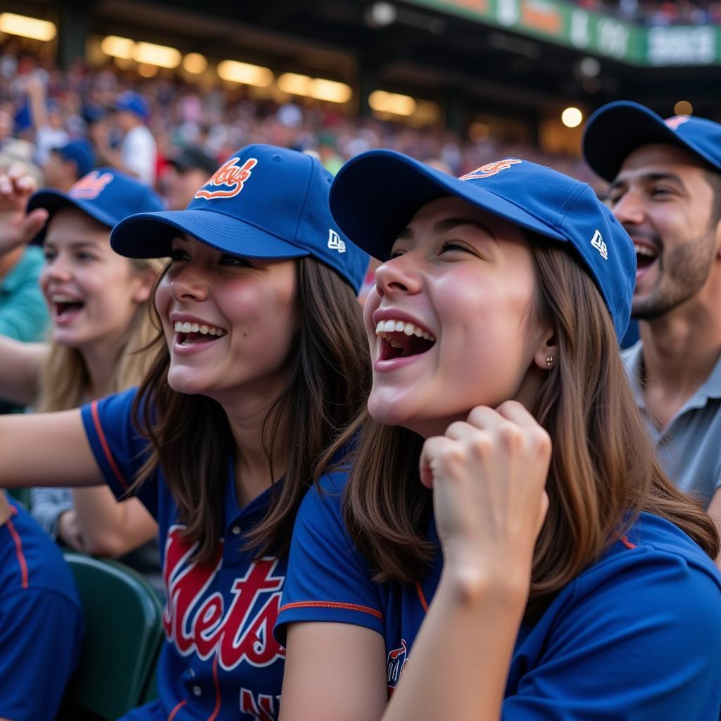 Wearing a Queens NY Hat at a Baseball Game