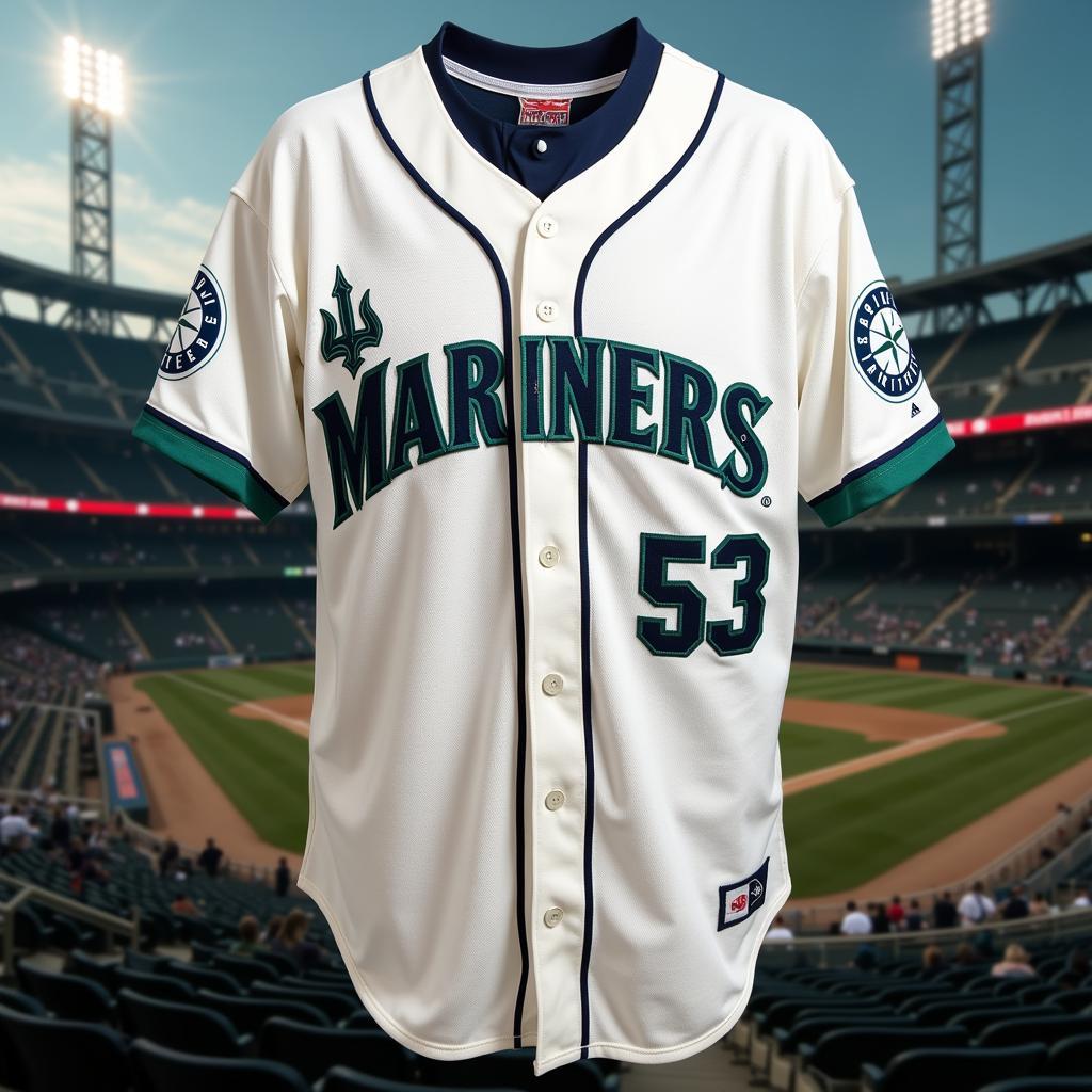 Randy Johnson Mariners Jersey with Classic Trident Logo