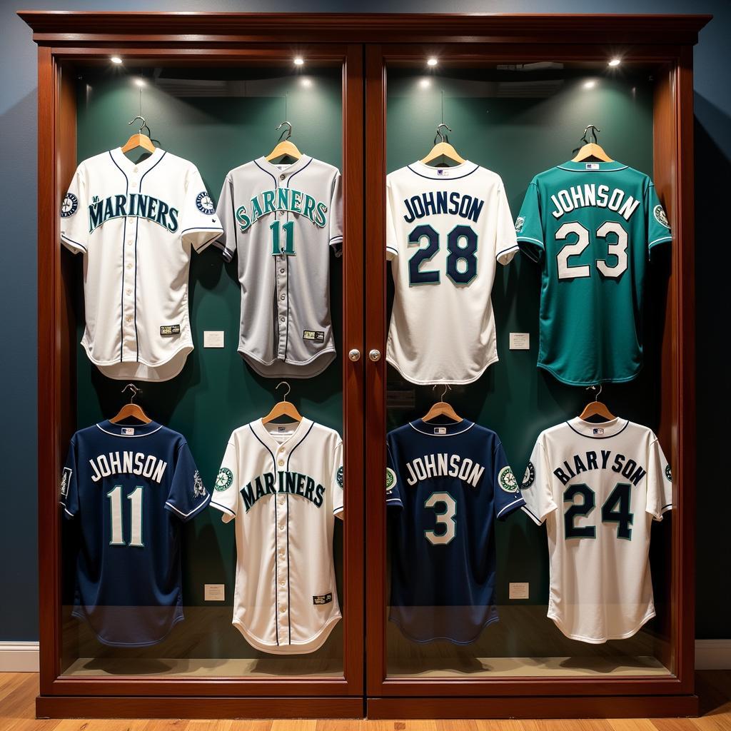 Randy Johnson Mariners Jersey Collection Display