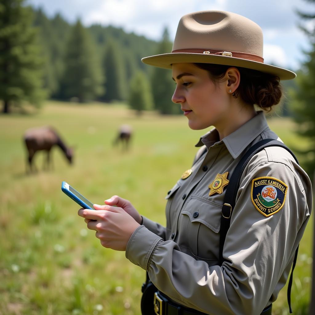 Ranger Utilizing Portal in the Field