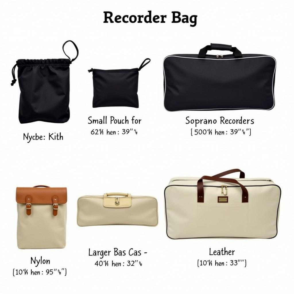 Recorder Bag Sizes and Types