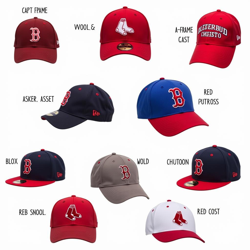 Different Styles of Red Sox A-Frame Hats