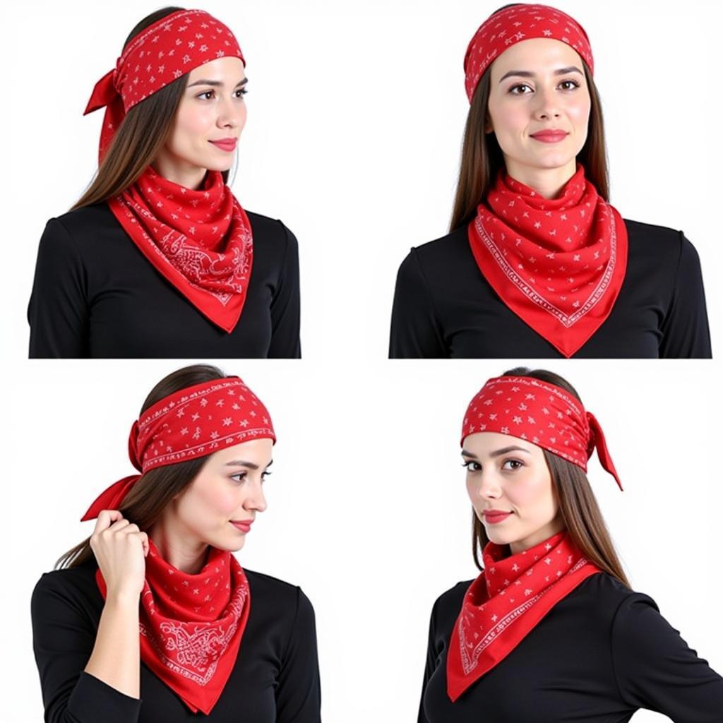 Different Red Star Bandana Styles