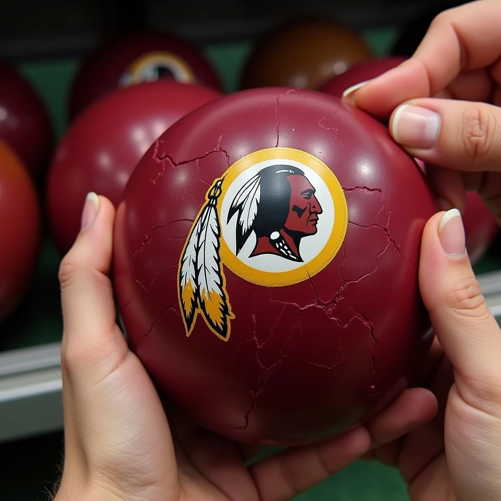 Assessing the Condition of a Redskins Bowling Ball