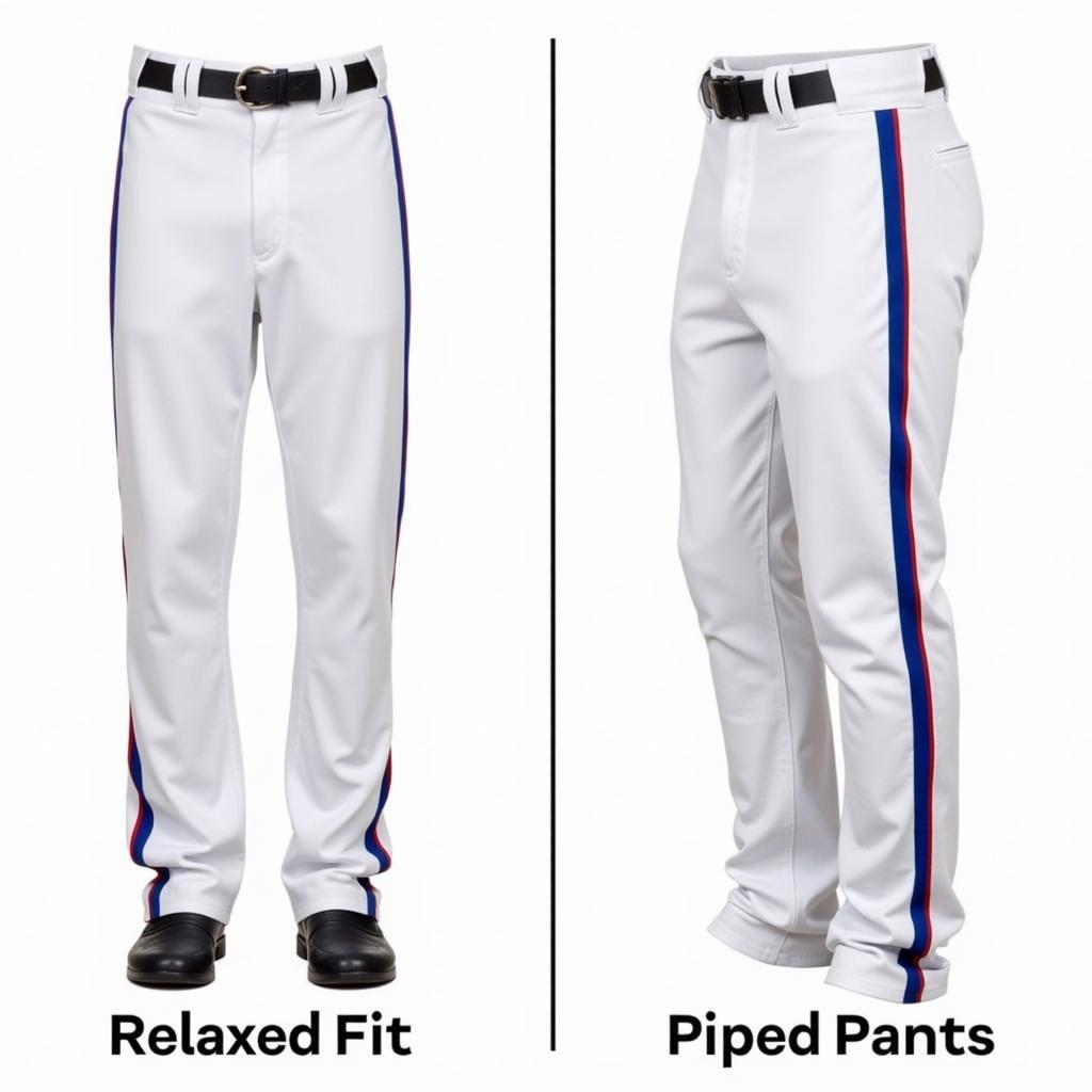 Relaxed Fit vs. Piped Baseball Pants