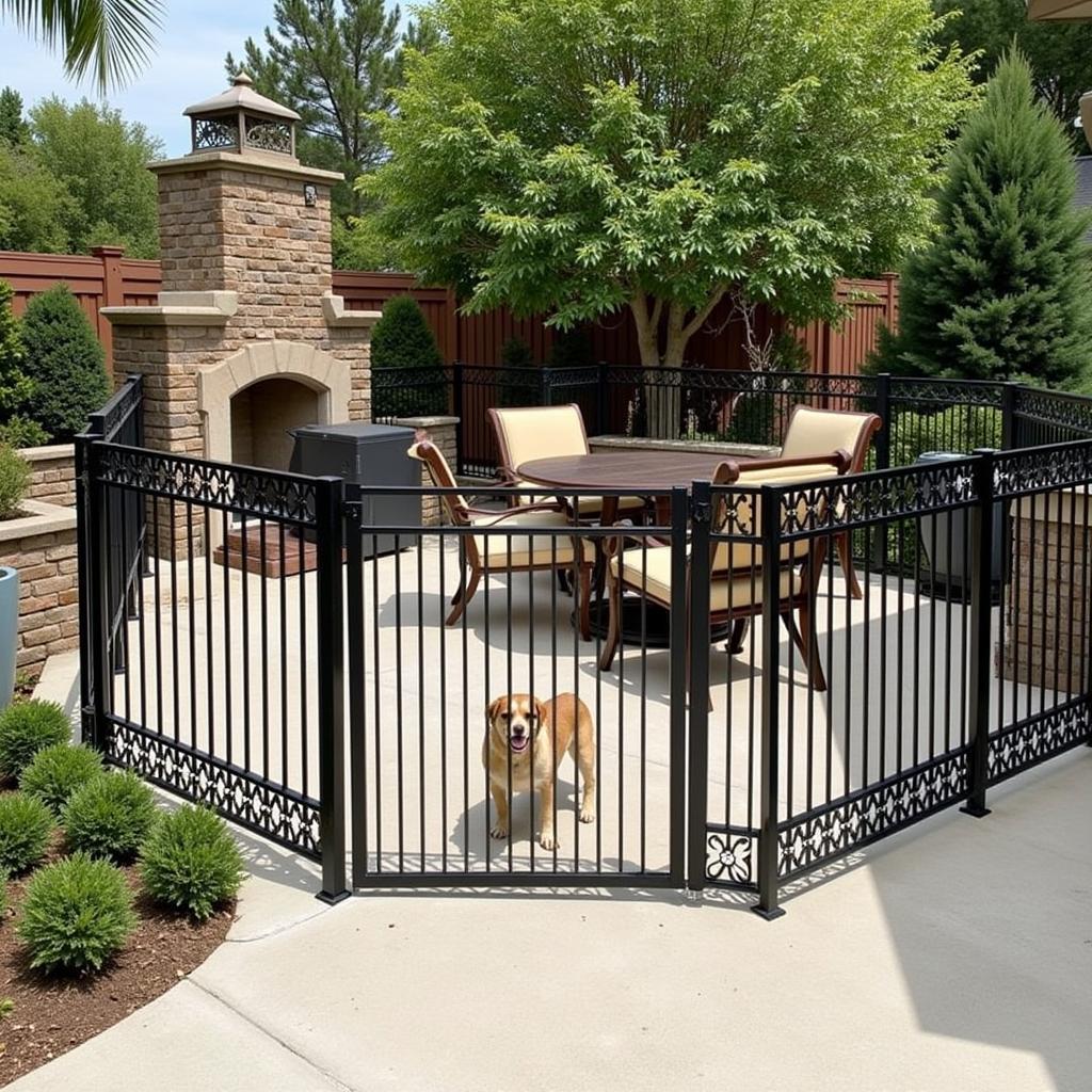 Retractable Gate for Patio Pet Safety