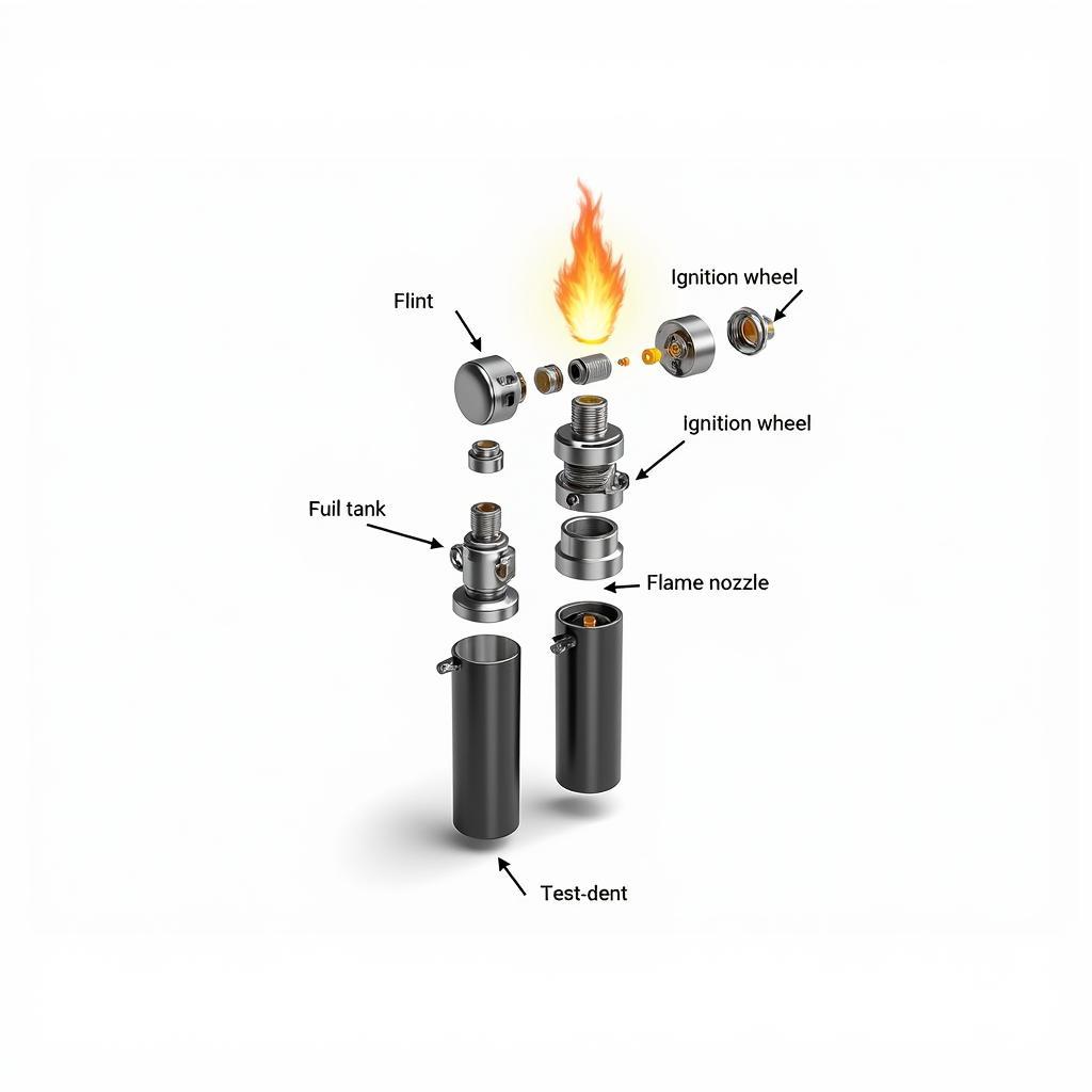 Retractable Lighter Mechanism Diagram