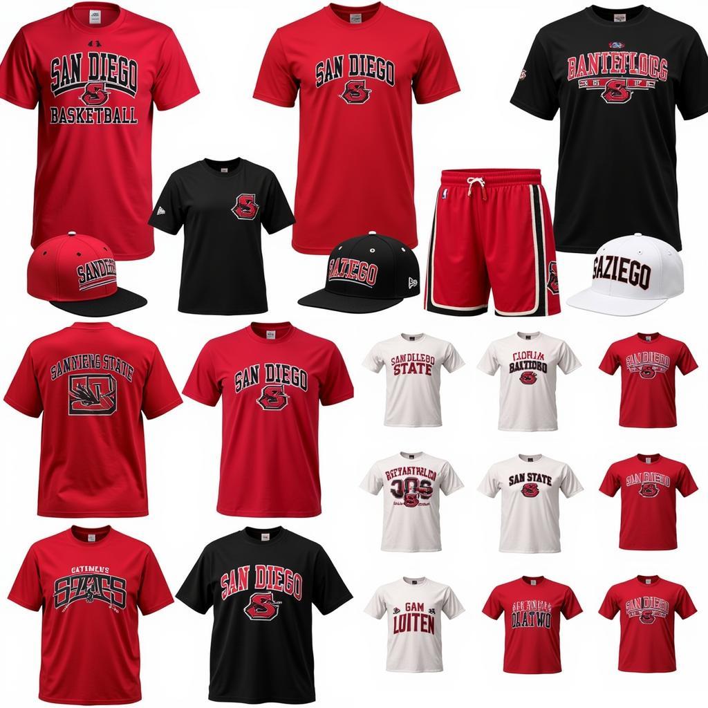 Variety of San Diego State Basketball Shirts