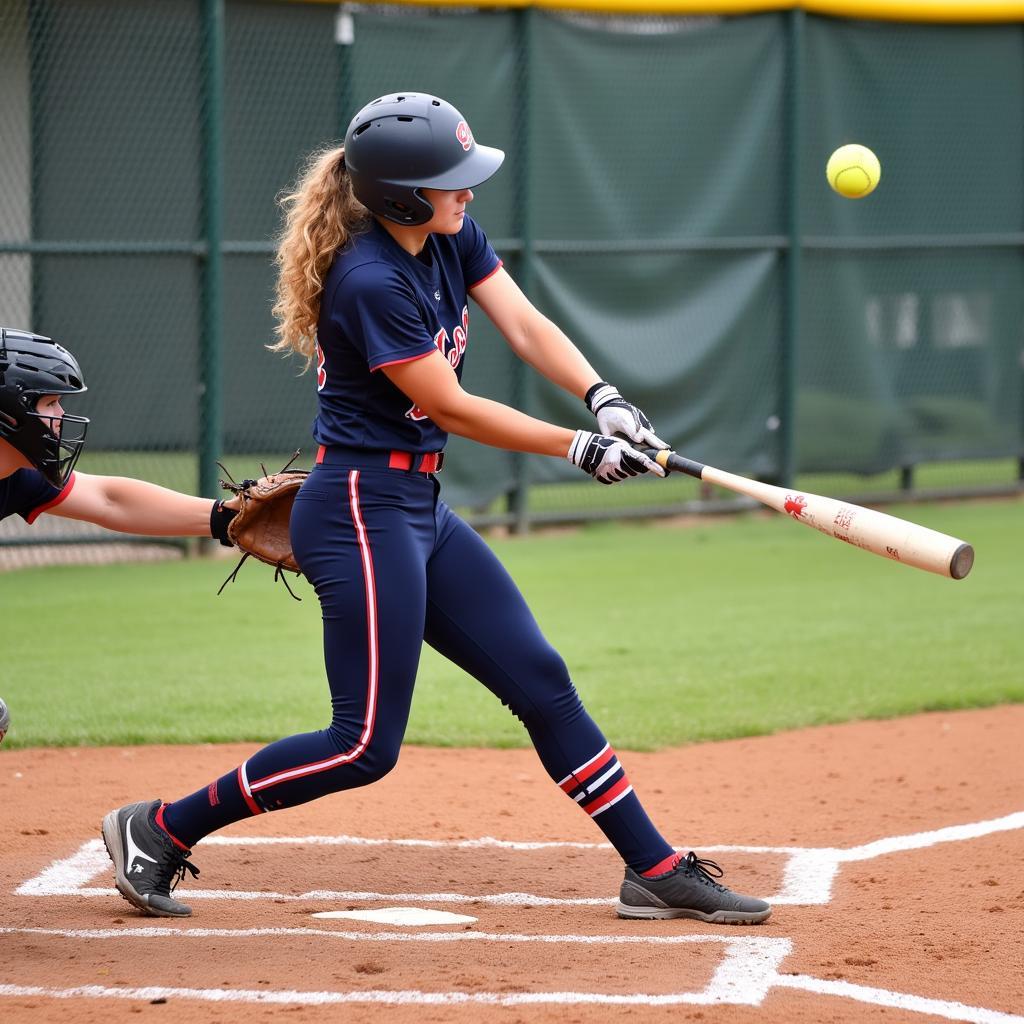 Senior Softball Bat Swing