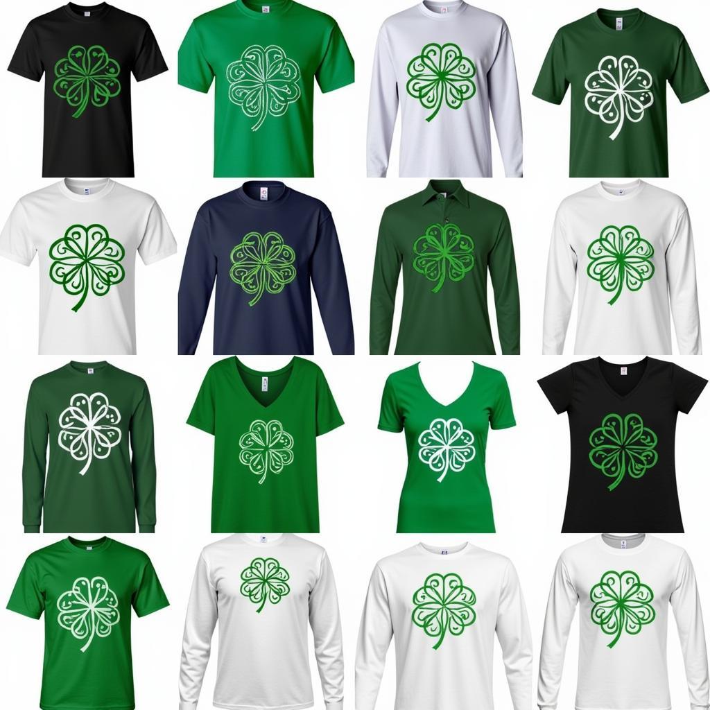 Variety of Shamrock Tee Shirt Designs