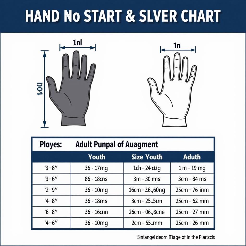 Sizing Chart for Red White and Blue Batting Gloves