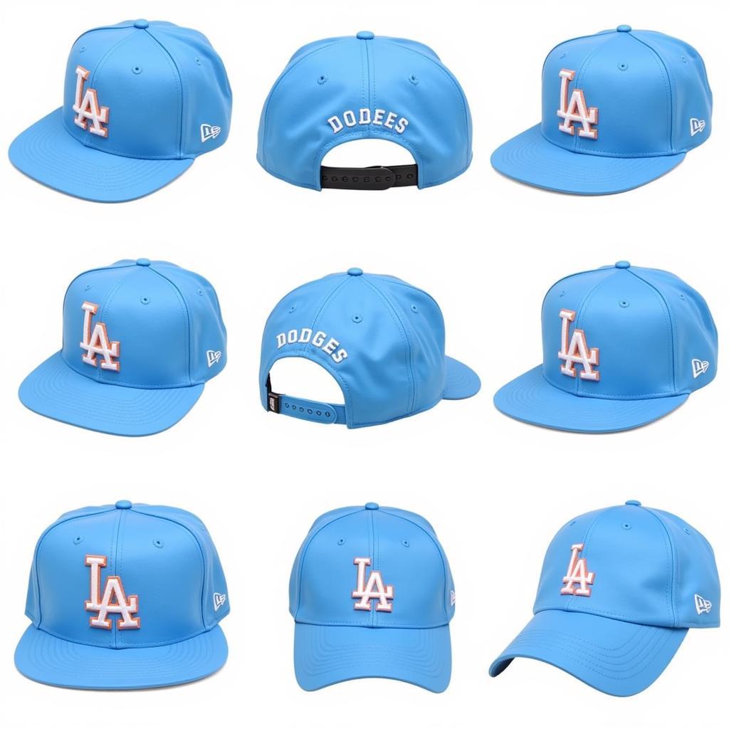 Various Styles of Sky Blue Dodgers Hats