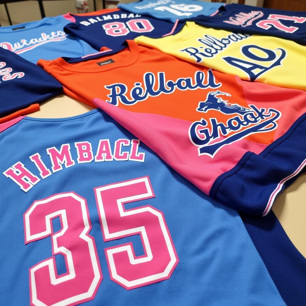 Softball Team Uniforms with Custom Iron-on Transfers