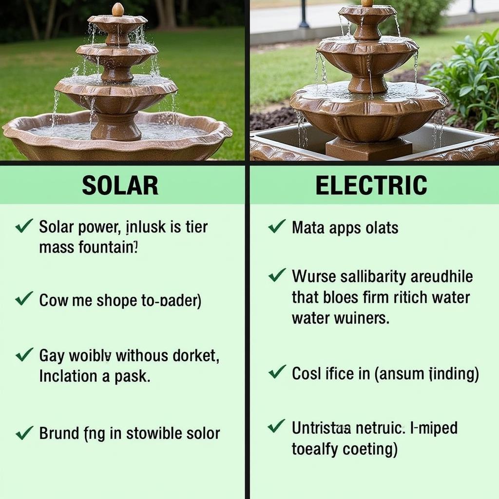 Solar vs. Electric Powered 5 Tier Water Fountains