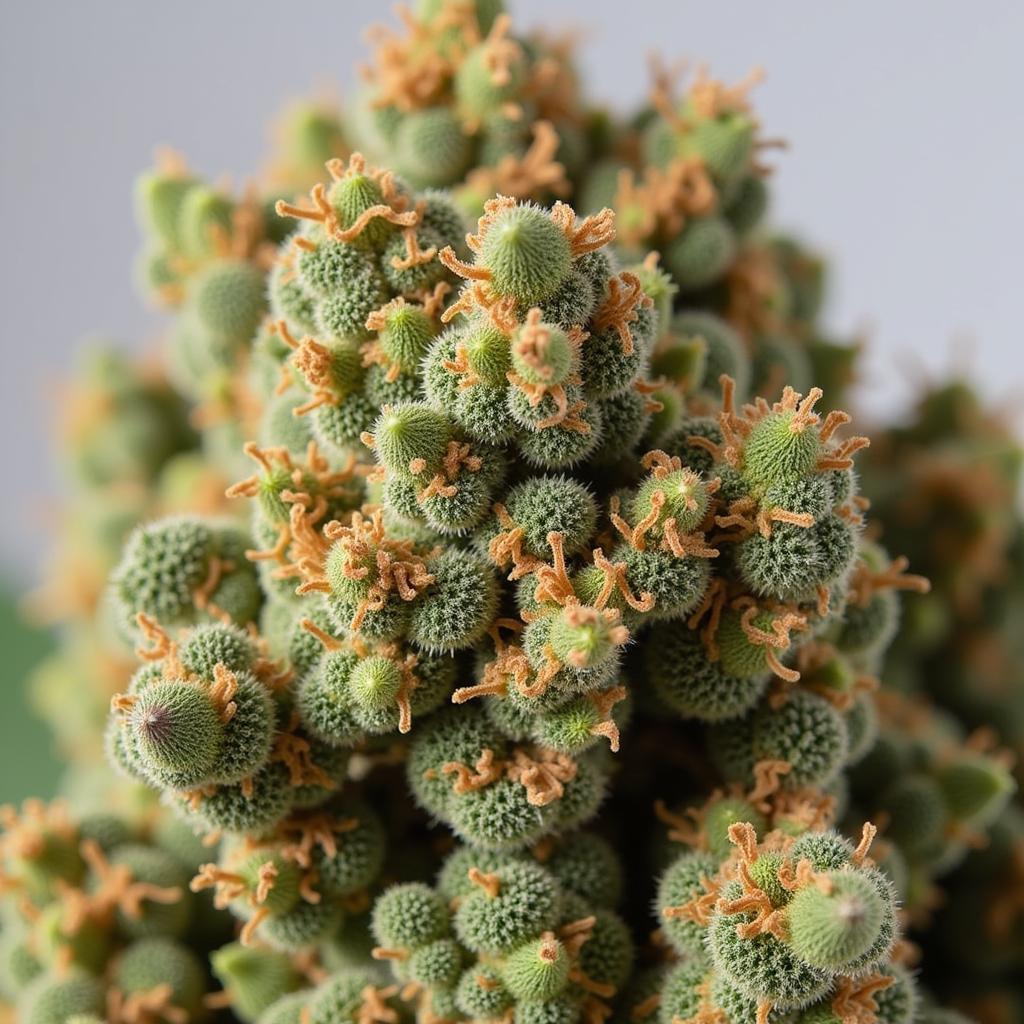 Close-up of Space King strain buds