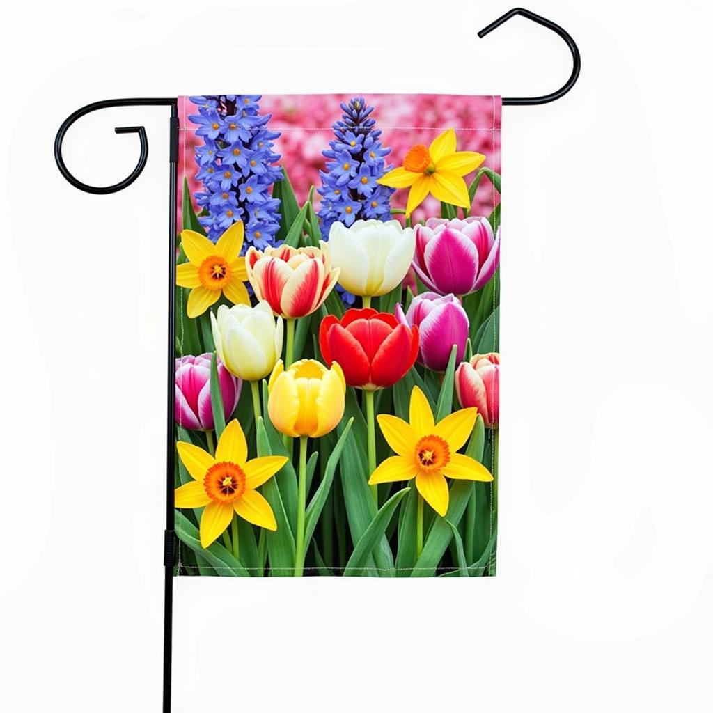 Spring Yard Flag with Vibrant Floral Designs