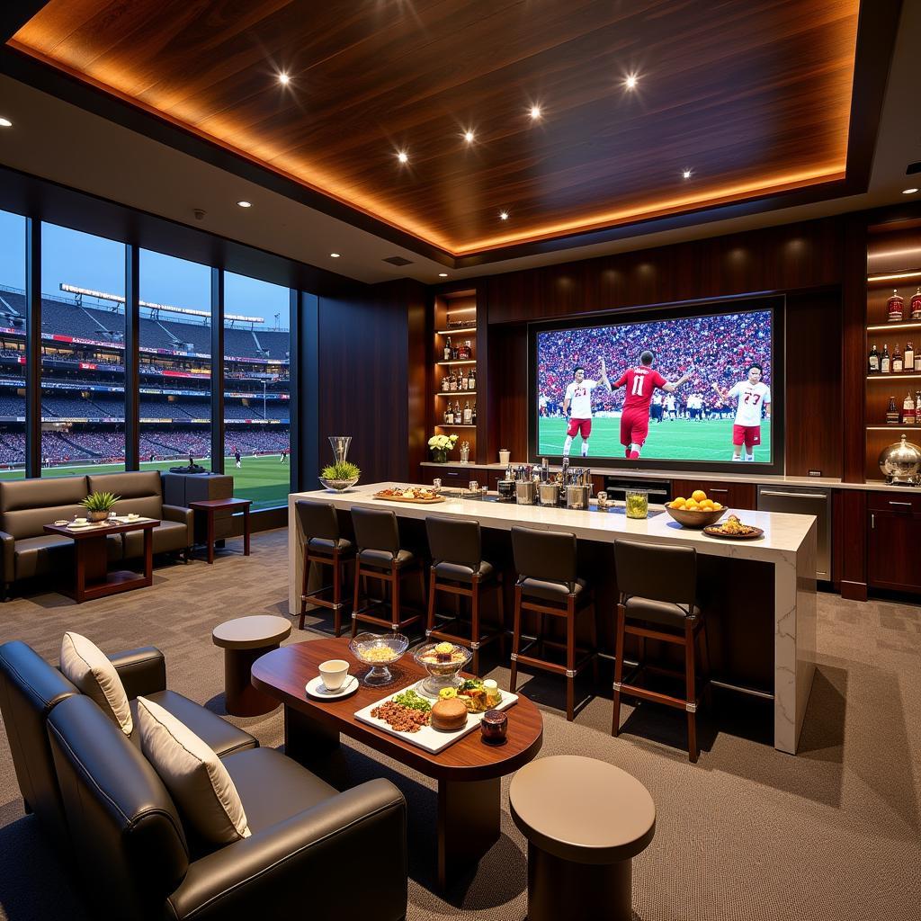 Luxurious Stadium Suite Interior with Modern Amenities