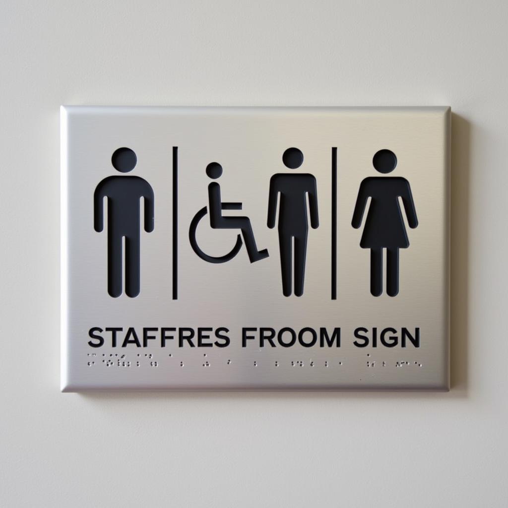 ADA Compliant Staff Restroom Sign with Braille