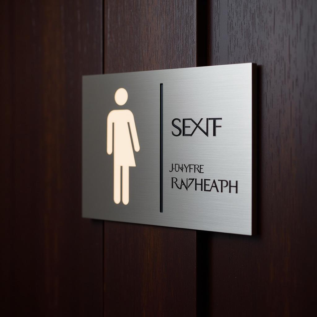 Modern Staff Restroom Sign