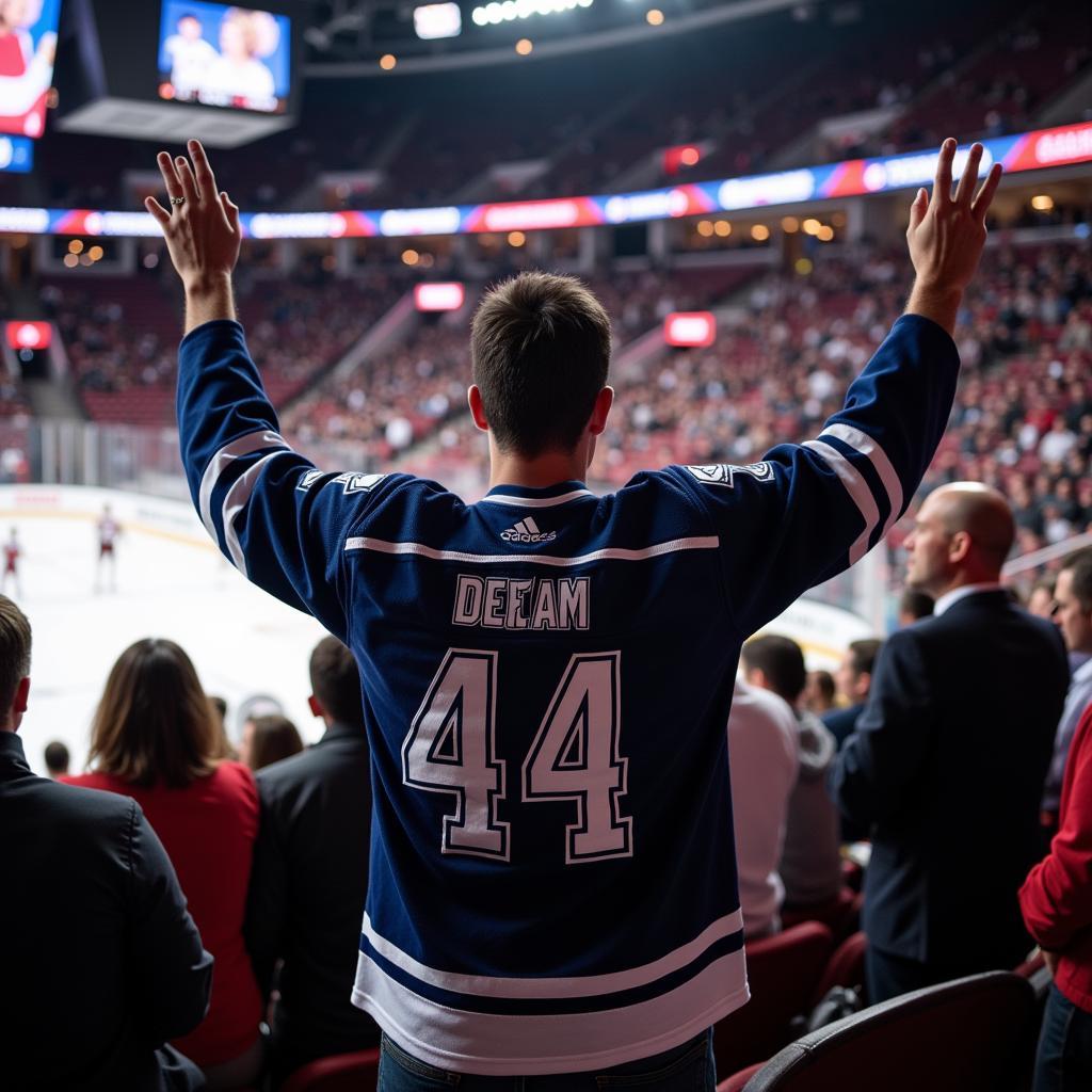 Star Wars Hockey Jersey Fan at Game