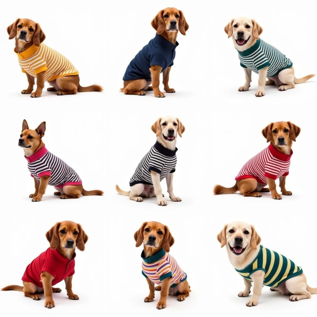 Different Styles of Striped Dog Shirts